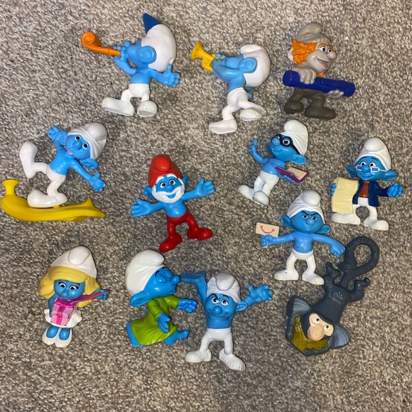 Other - 12 vintage McDonald’s figurines: Smurfs and monkey light